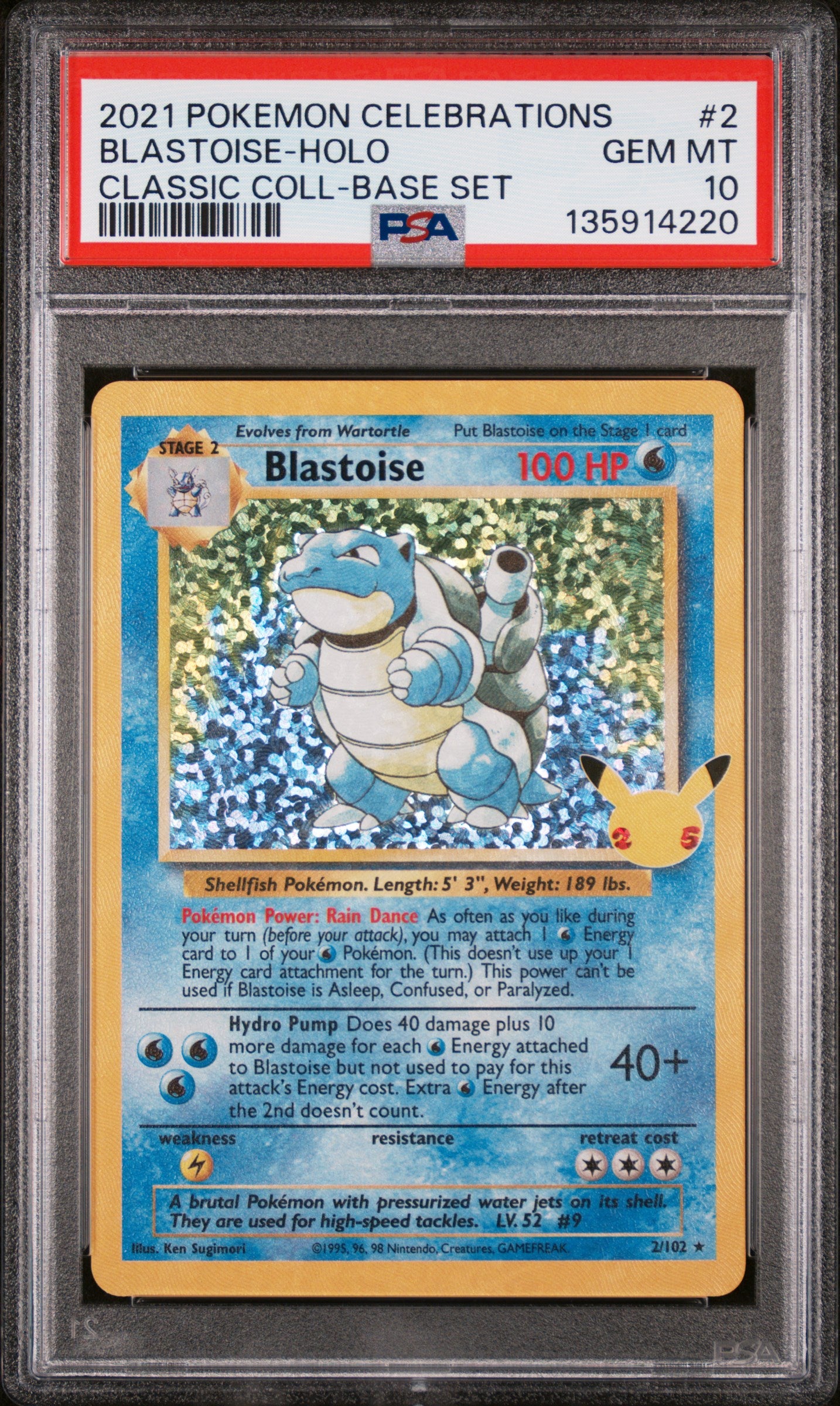 PSA 10 - Blastoise Classic Collection #2