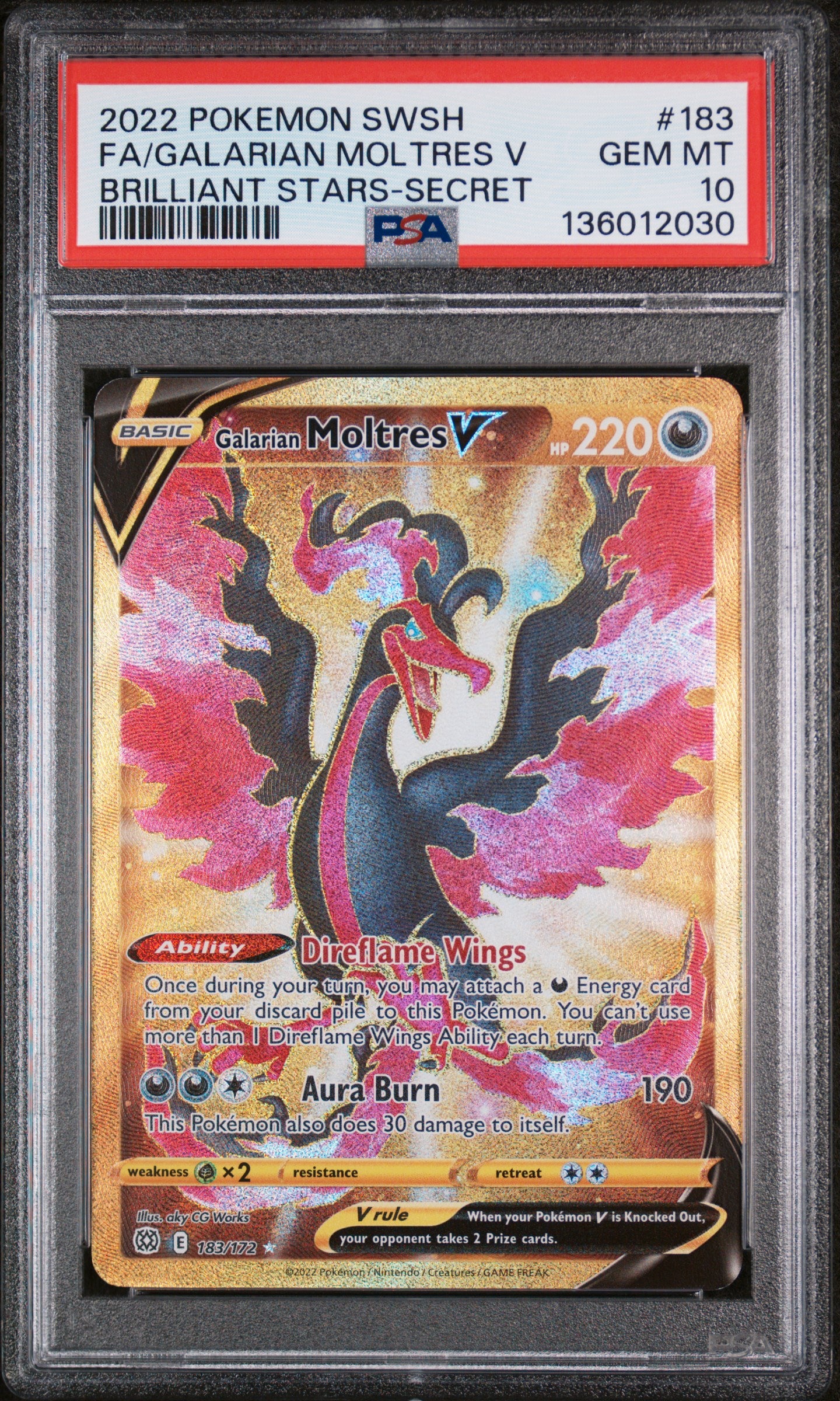 PSA 10 - Galarian Moltres V - 183
