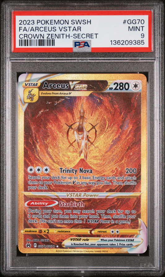 PSA 9 - FA/ARCEUS VSTAR #GG70