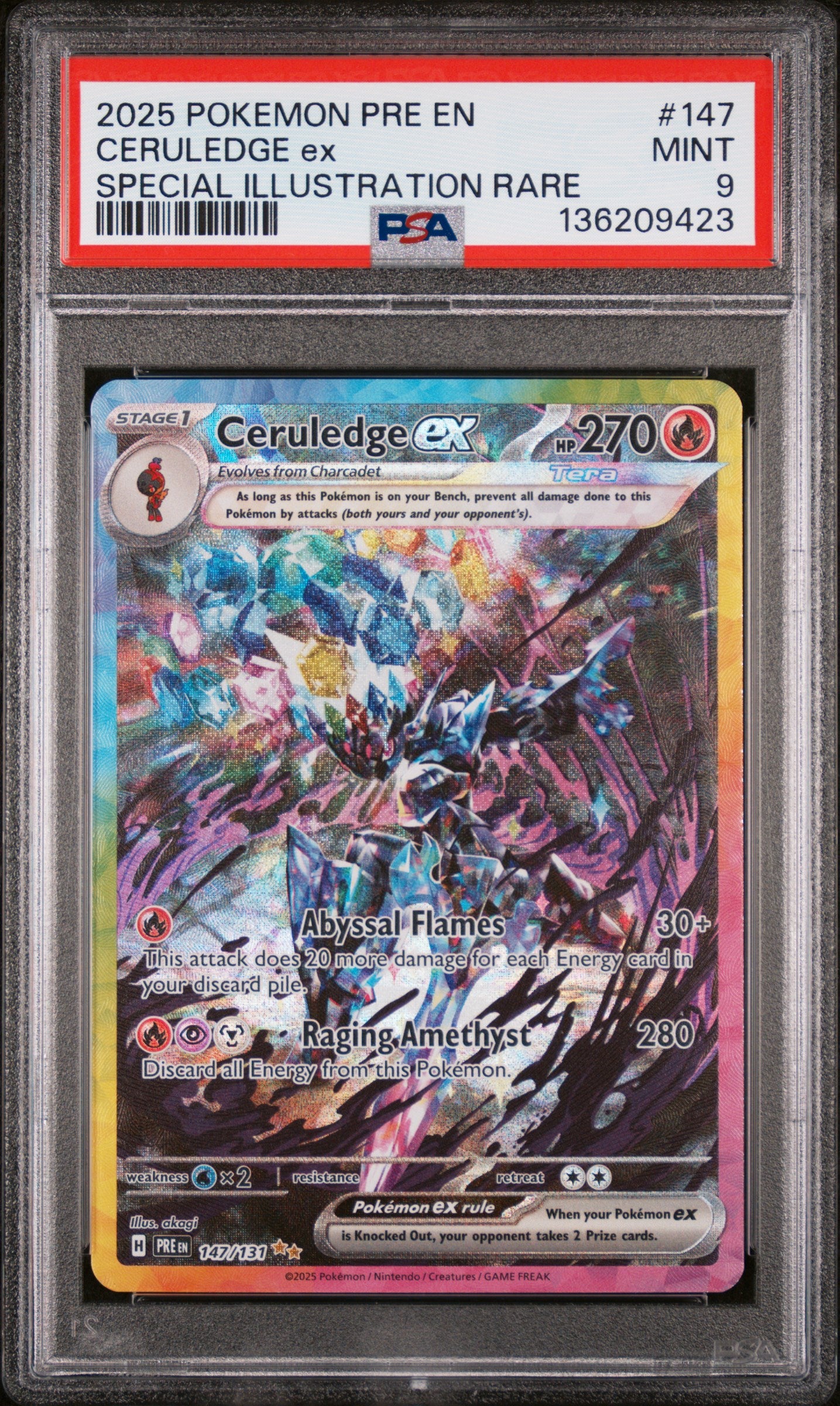 PSA 9 - CERULEDGE ex SPECIAL ILLUSTRATION RARE #147