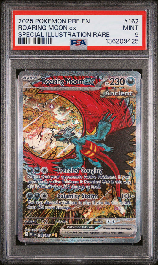 PSA 9 - Roaring Moon ex #162