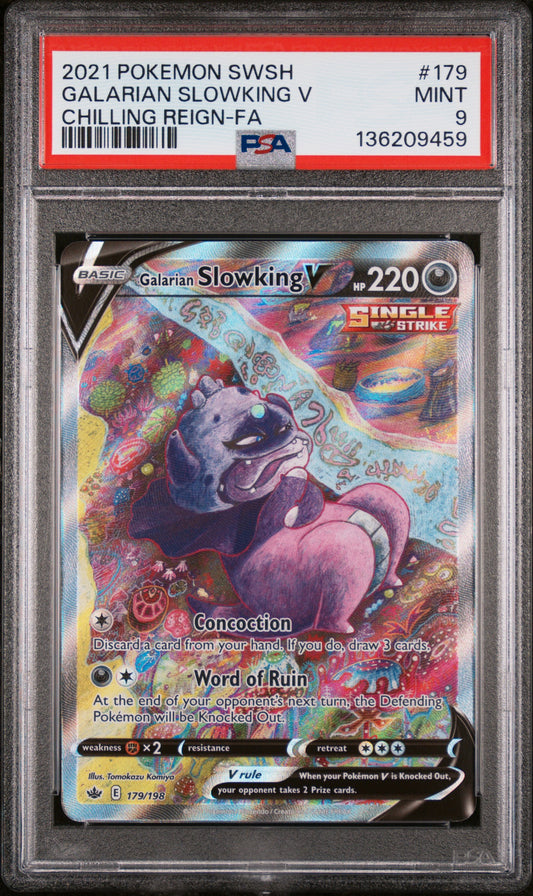 PSA 9 - Galarian Slowking V #179