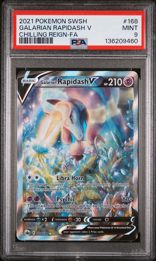 PSA 9 - Galarian Rapidash V #168