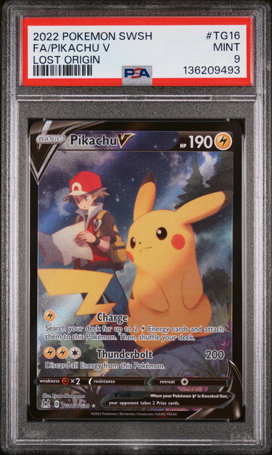 PSA 9 - FA/PIKACHU V #TG16