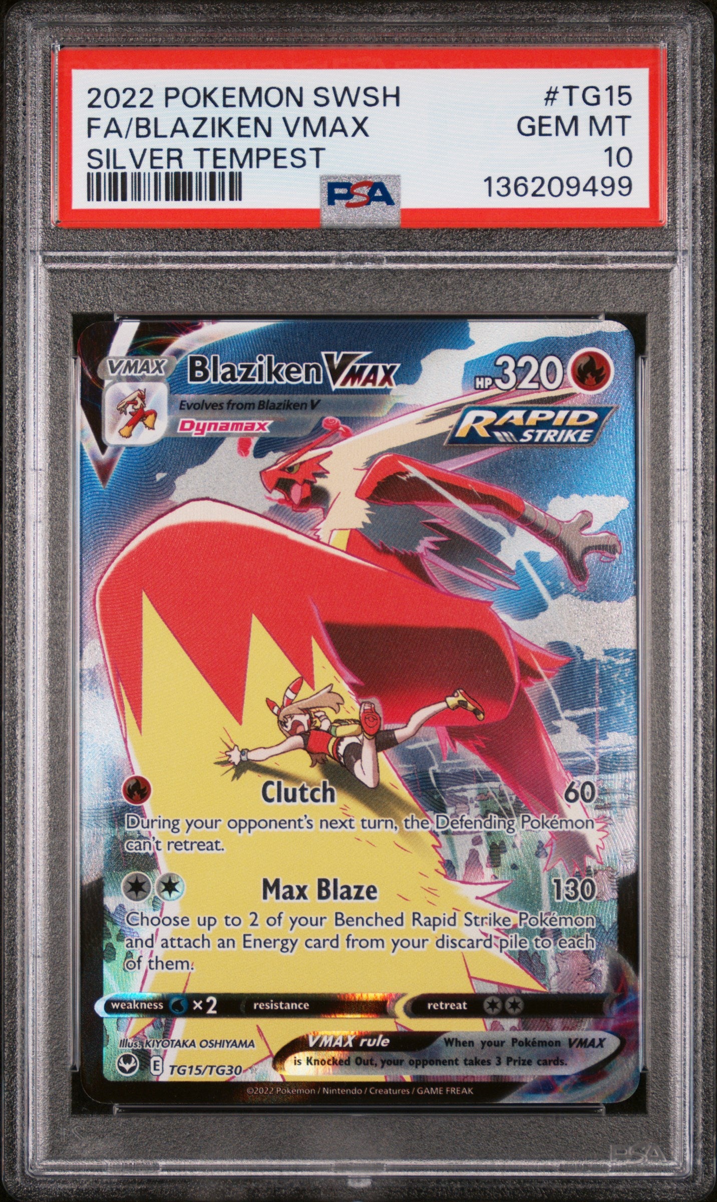 PSA 10 - Blaziken Vmax #TG15