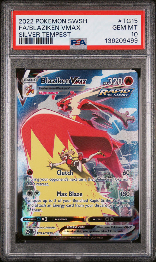 PSA 10 - Blaziken Vmax #TG15