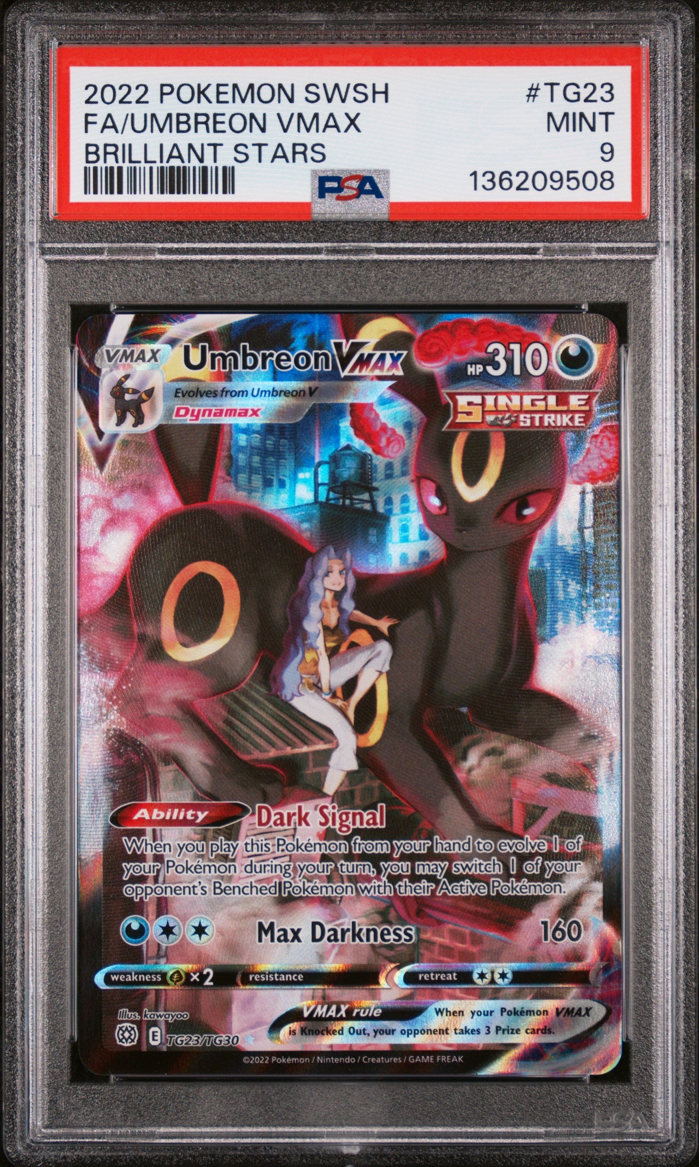 PSA 9 - FA/UMBREON VMAX #TG23