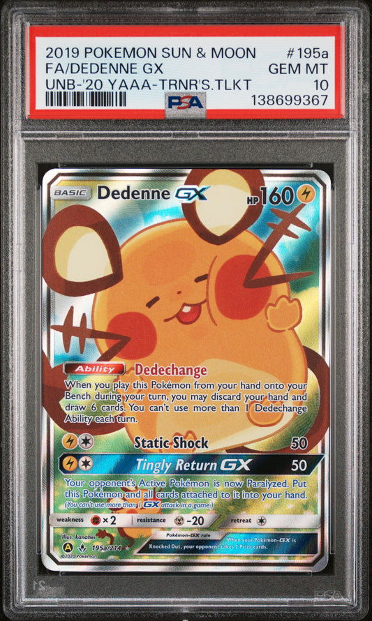 PSA 10 - FA/DEDENNE GX UNB-'20 YAAA-TRNR'S.TLKT