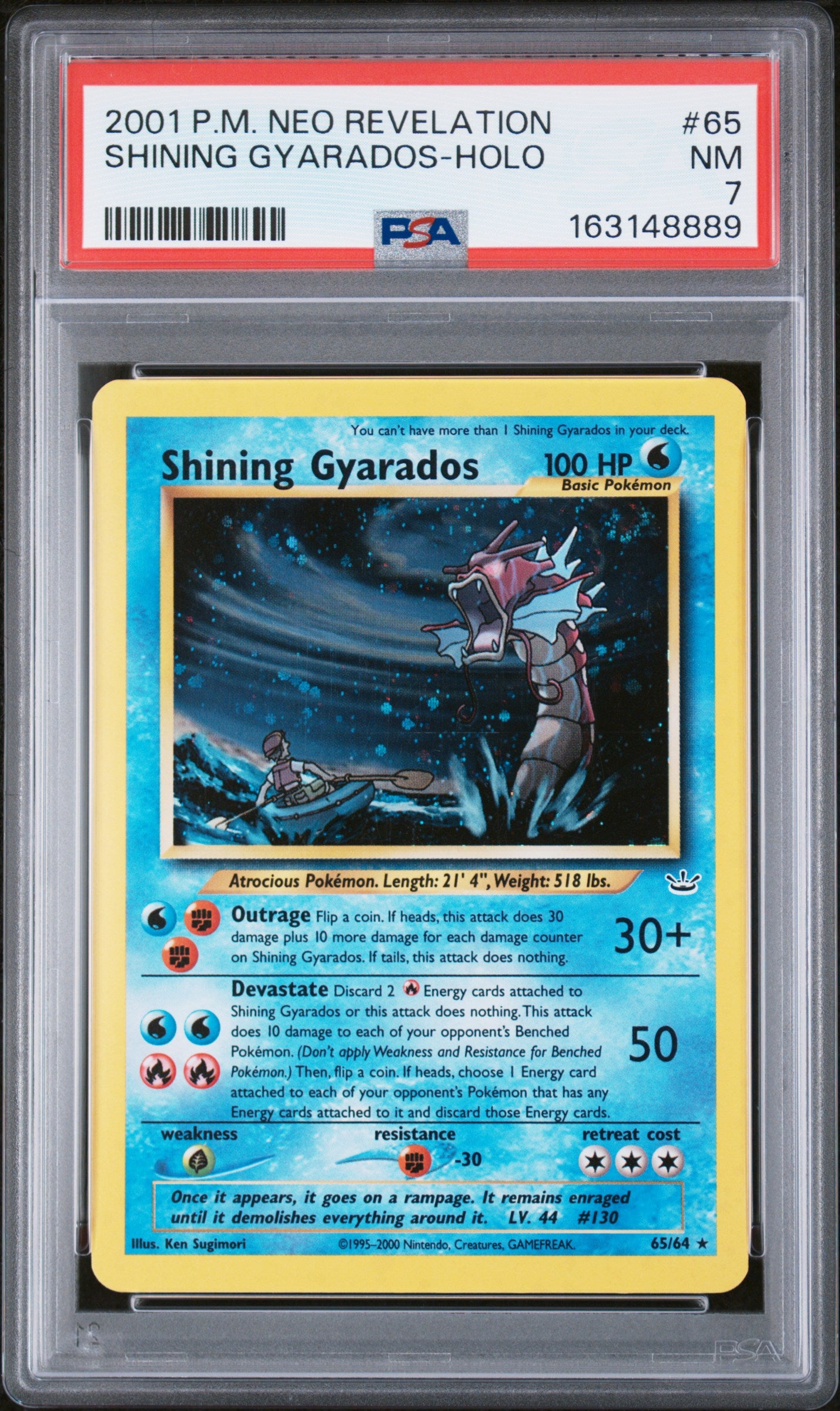 PSA 7 - Shining Gyarados Neo Revelation - 65/64