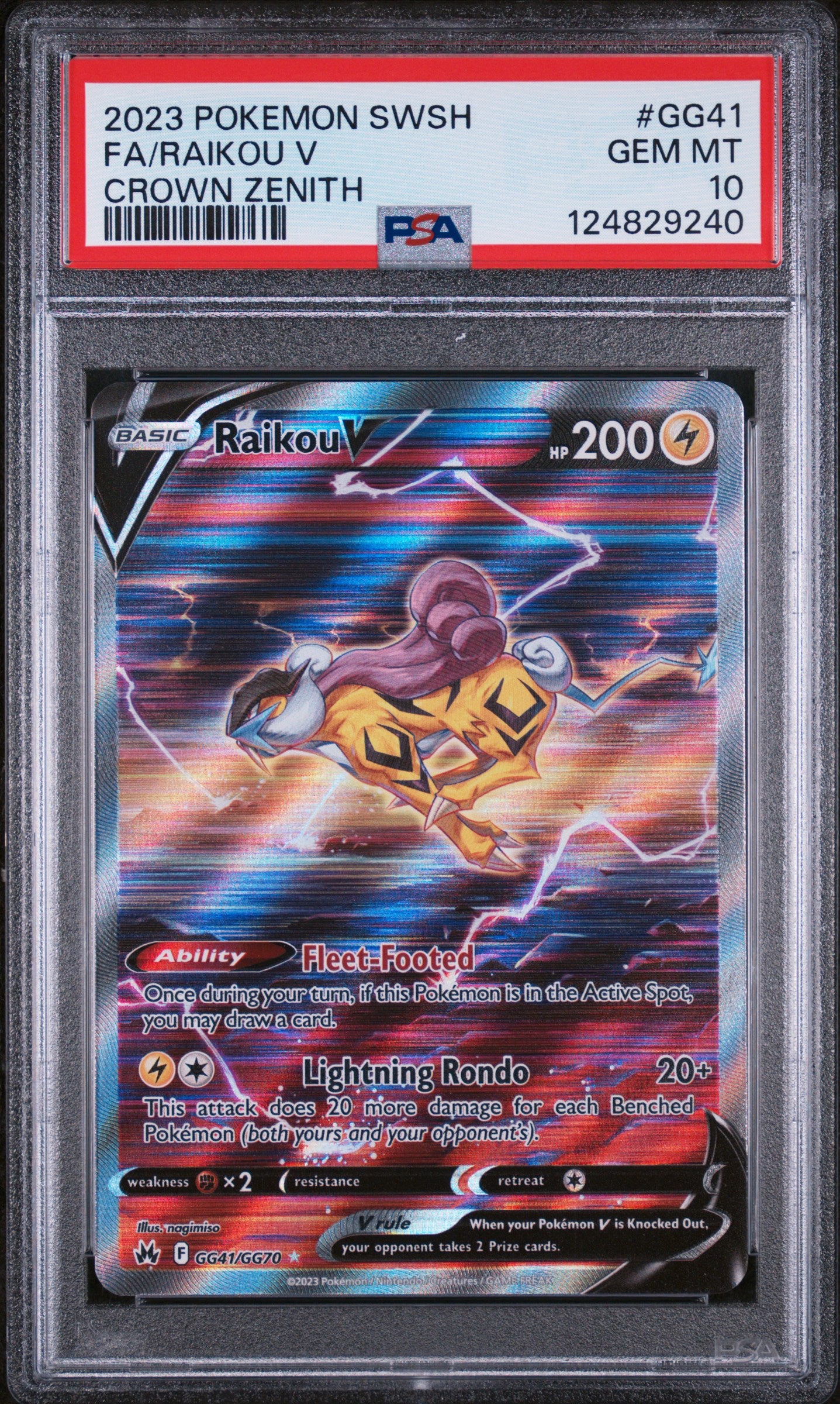 PSA 10 - Raikou V GG41