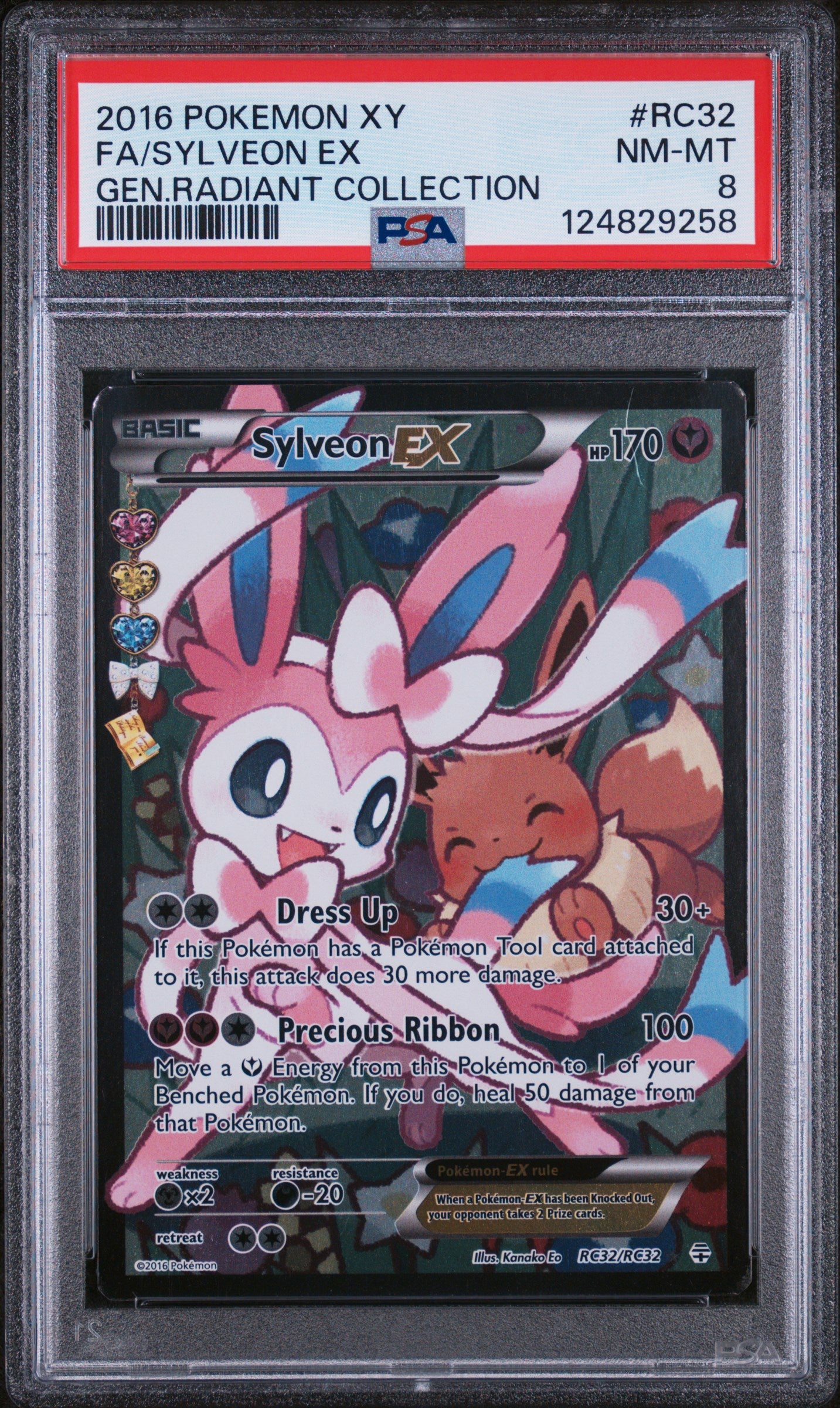 PSA 8 - Sylveon EX RC32