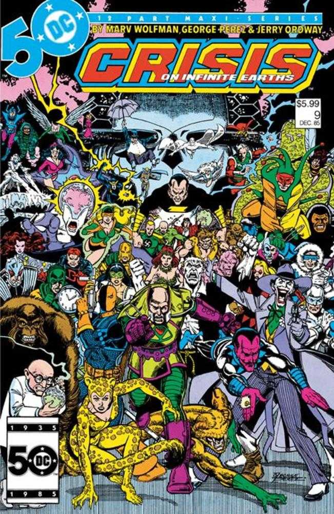 Crisis On Infinite Earths #9 Facsimile Edition Cover B George Perez Foil Variant