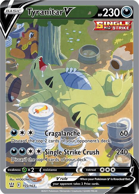 PKMN Singles  - Tyranitar V (Alternate Full Art)