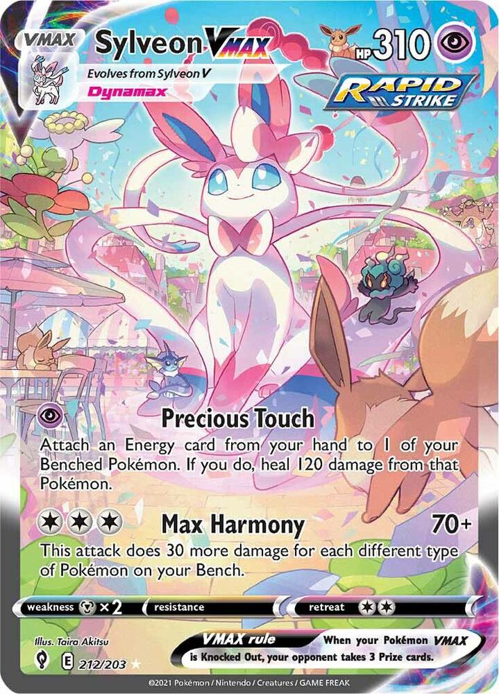 PKMN Singles  - Sylveon VMAX (Alternate Full Art) 212/203