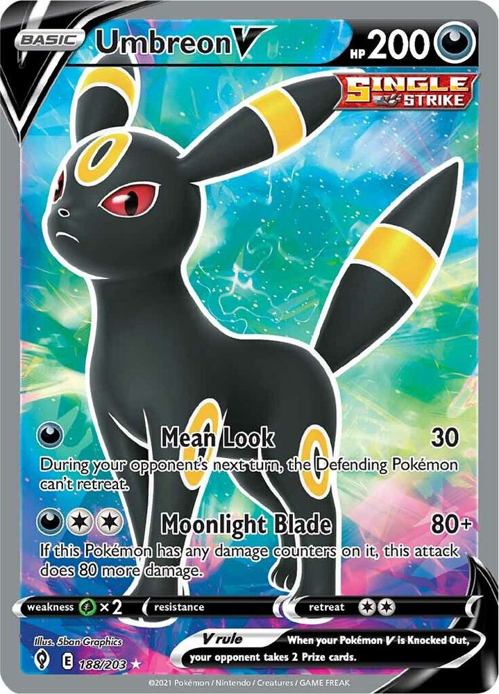 PKMN Singles - Umbreon V 188/203 (Full Art)