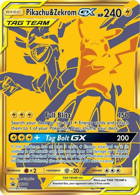 PKMN Singles  - Pikachu & Zekrom GX - SM248