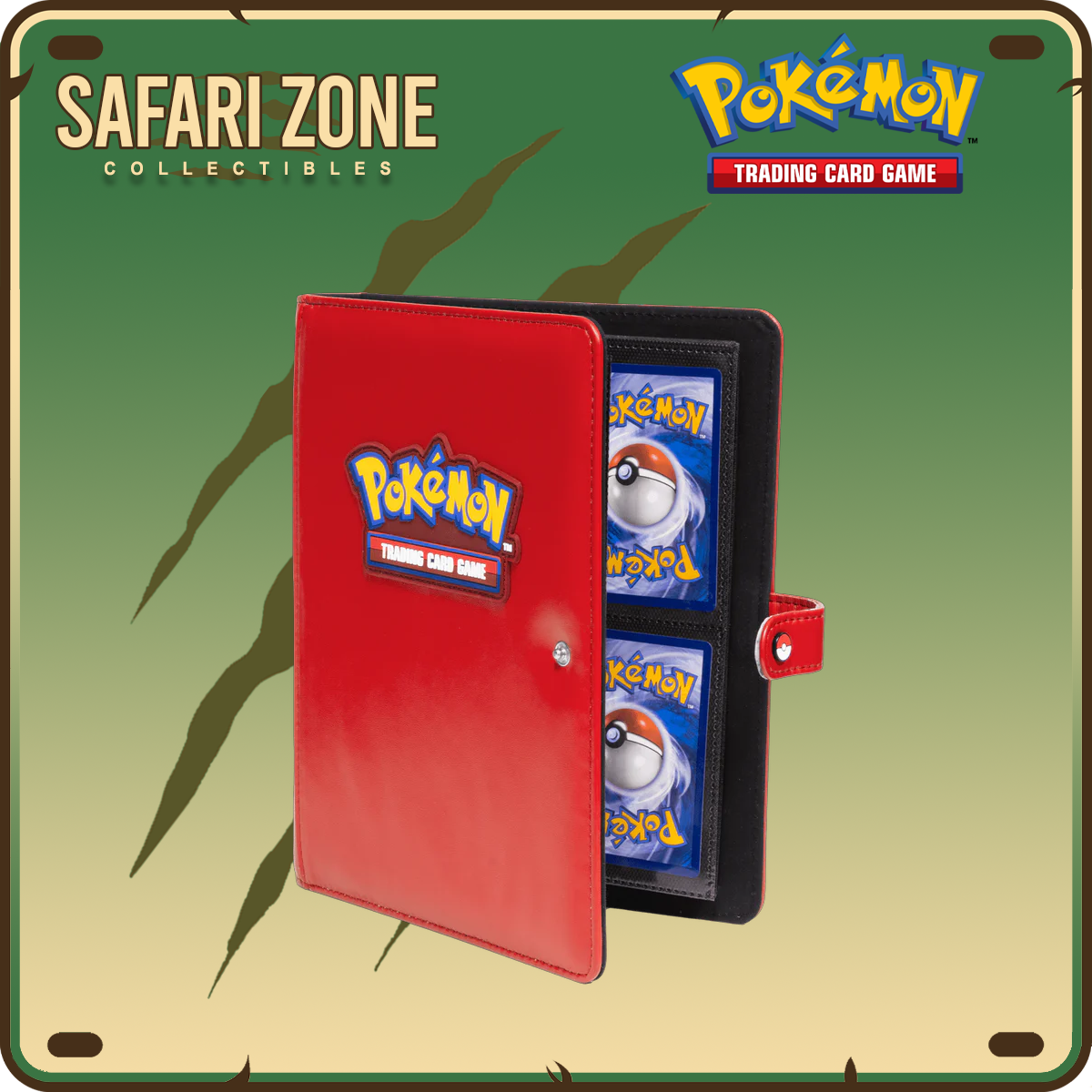 Ultra Pro: Premium Red 4-Pocket Snap Binder for Pokémon