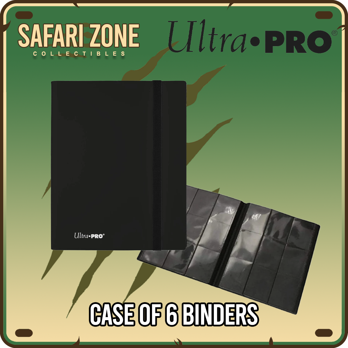 Ultra Pro: 9-Pocket Jet Black Binder (Case of 6 Binders)