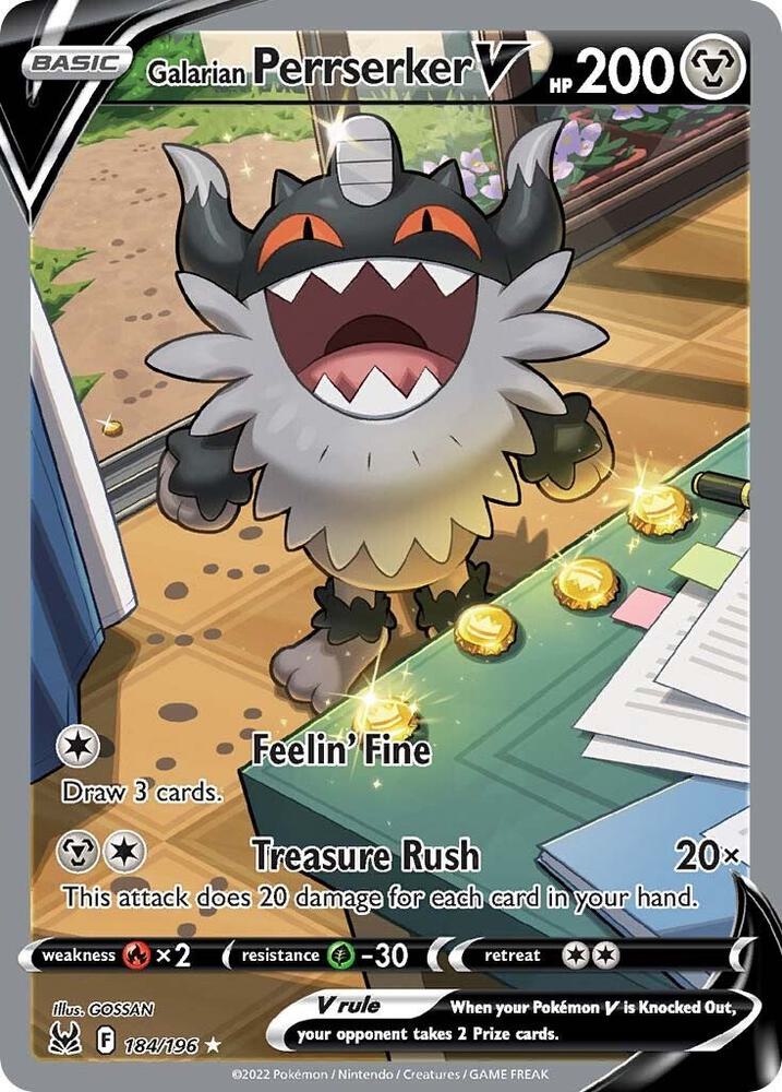 PKMN Singles - Galarian Perrserker V (Alternate Full Art)