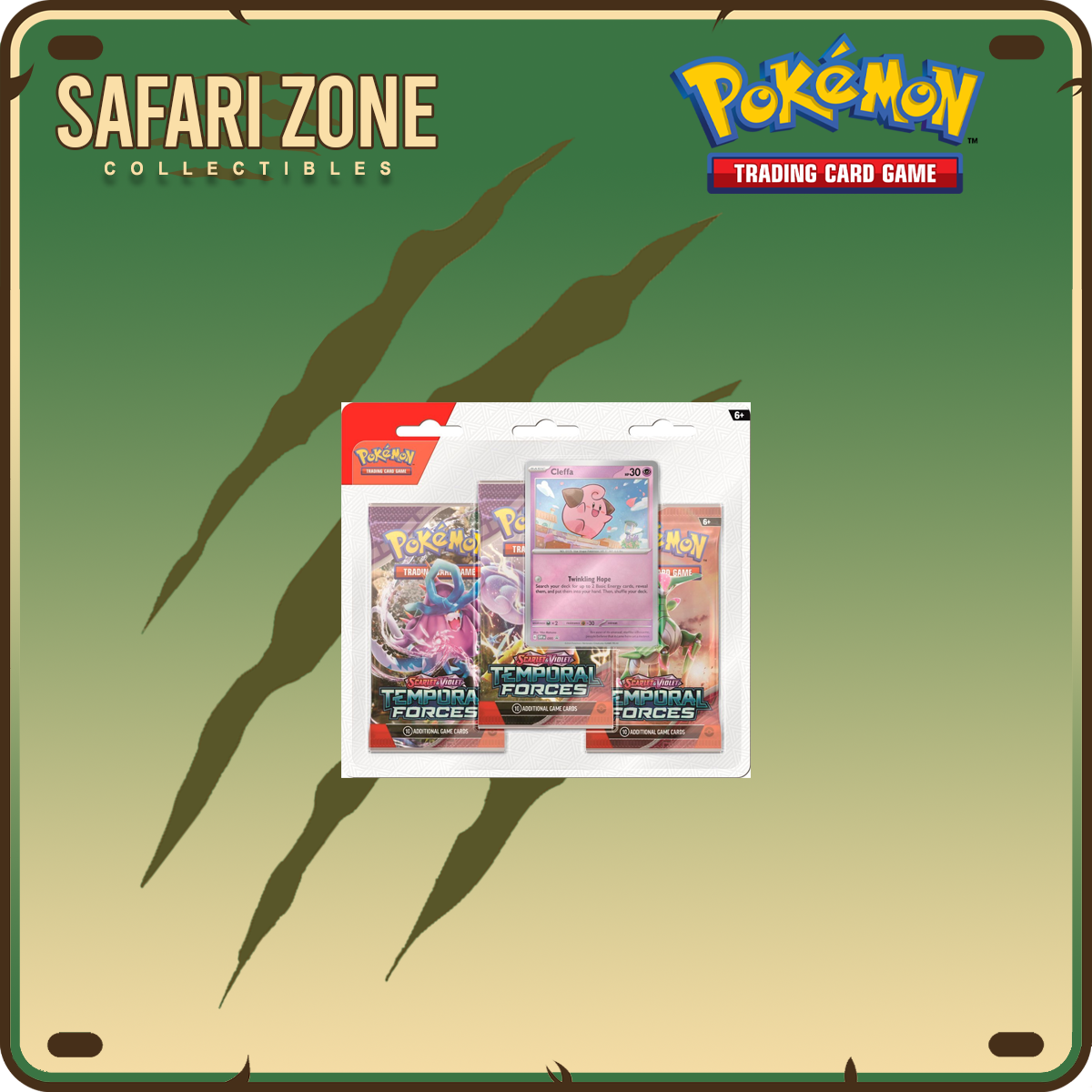 Pokemon: SV05 Temporal Forces 3 Pack Blister [Cleffa]