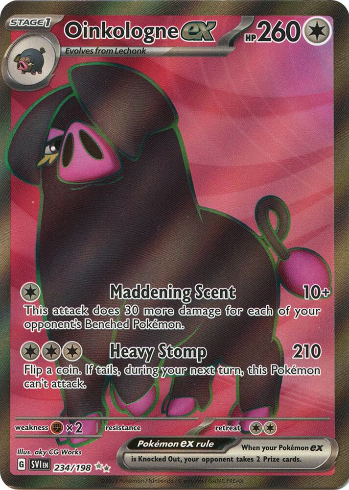 PKMN Singles  - Oinkologne ex - 234/198