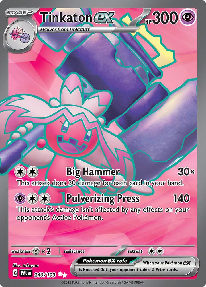 PKMN Singles  - Tinkaton ex - 240/193