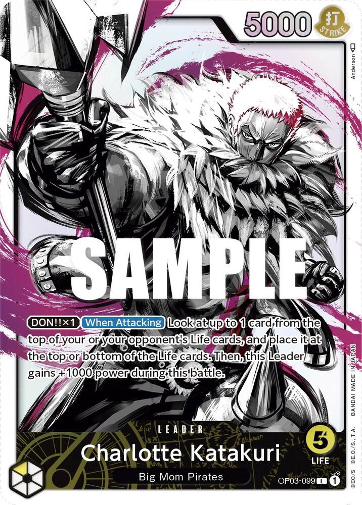 OP Singles  - Charlotte Katakuri (099) (Alternate Art) - Pillars of Strength (OP03)