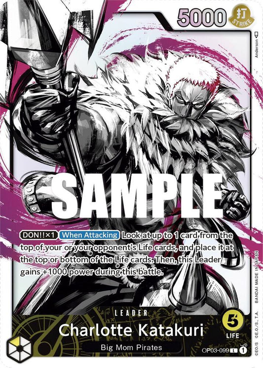 OP Singles  - Charlotte Katakuri (099) (Alternate Art) - Pillars of Strength (OP03)