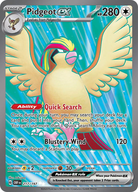 PKMN Singles  - Pidgeot ex - 217/197