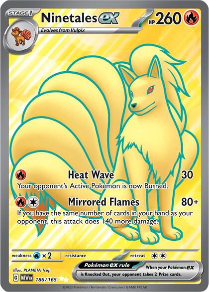PKMN Singles  - Ninetales ex - 186/165