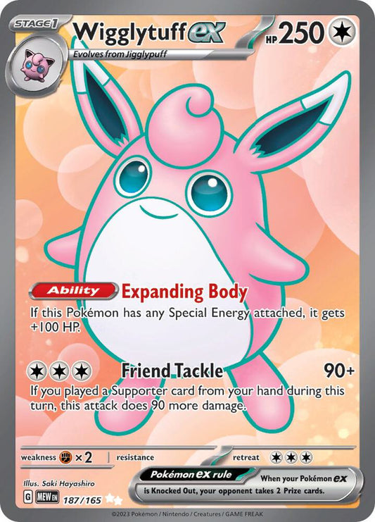 PKMN Singles  - Wigglytuff ex - 187/165