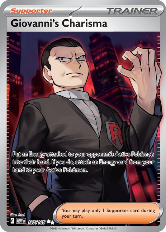 PKMN Singles  - Giovanni's Charisma - 197/165