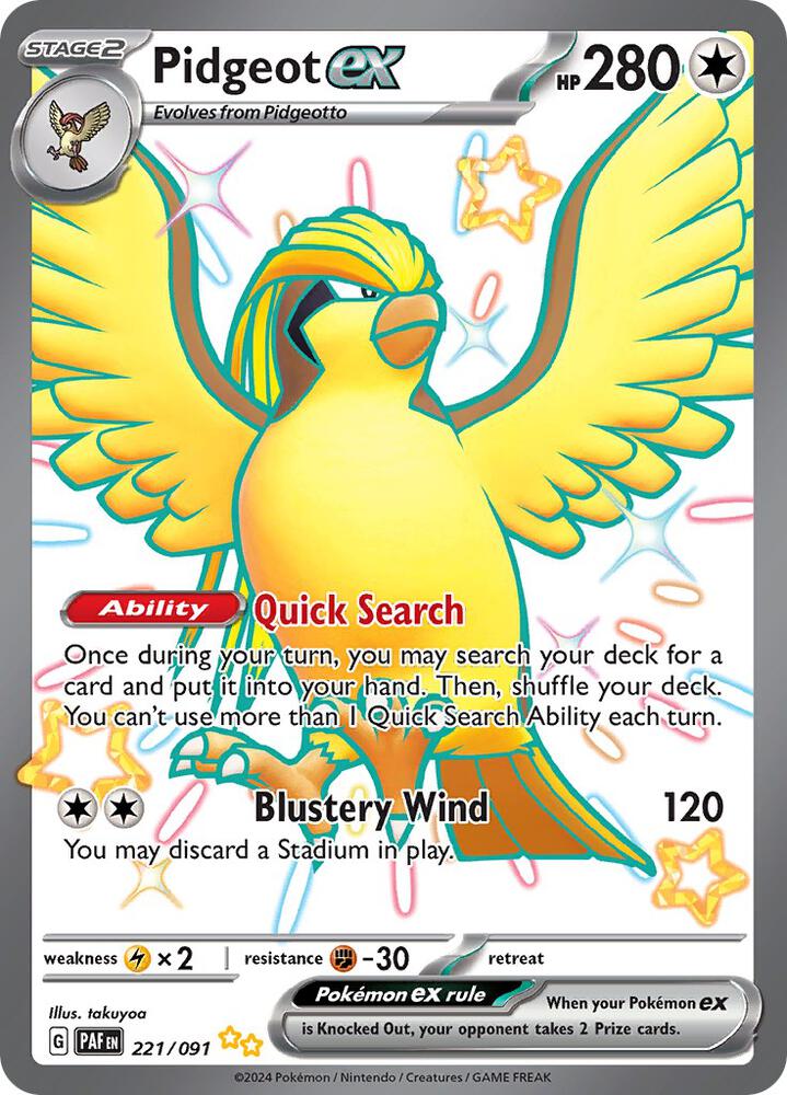 PKMN Singles  - Pidgeot ex - 221/091