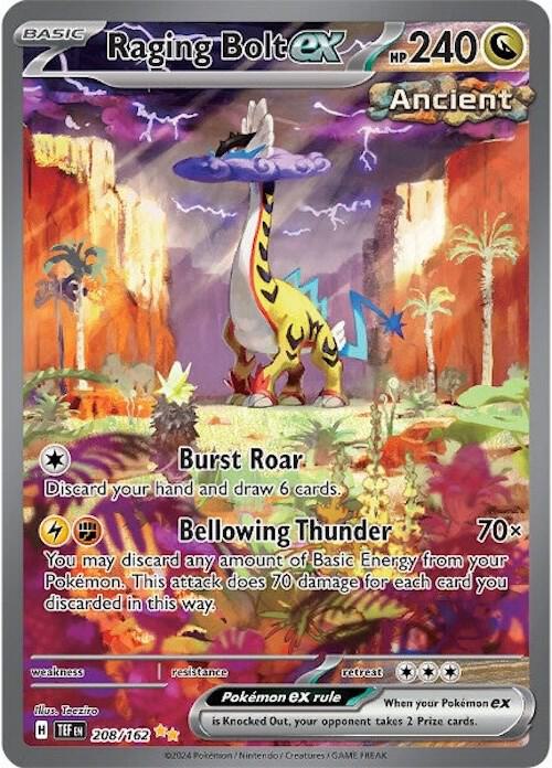 PKMN Singles  - Raging Bolt ex - 208/162