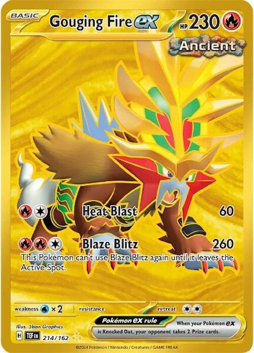 PKMN Singles  - Gouging Fire ex - 214/162