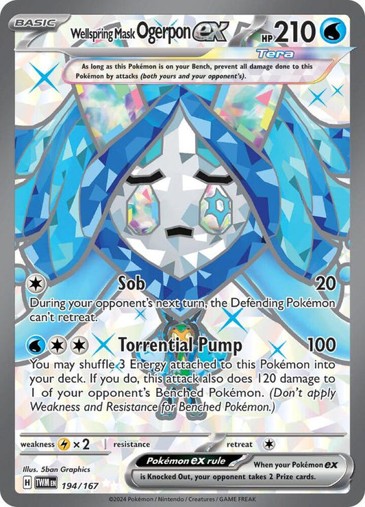 PKMN Singles  - Wellspring Mask Ogerpon ex - 194/167