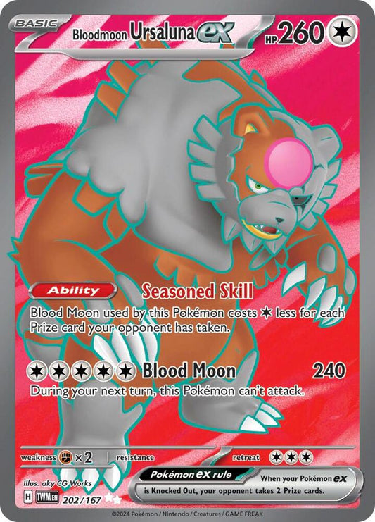 PKMN Singles   - Bloodmoon Ursaluna ex - 202/167