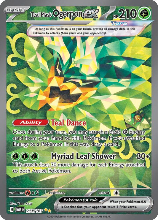 PKMN Singles  - Teal Mask Ogerpon ex - 211/167
