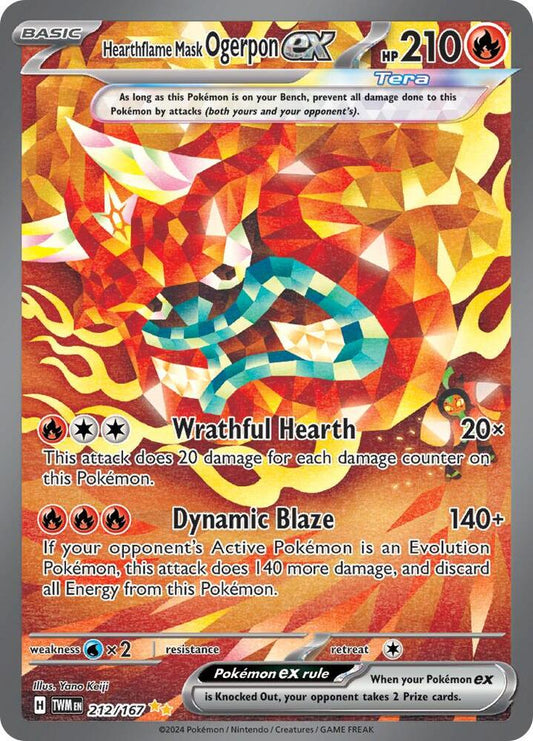 PKMN Singles  - Hearthflame Mask Ogerpon ex - 212/167