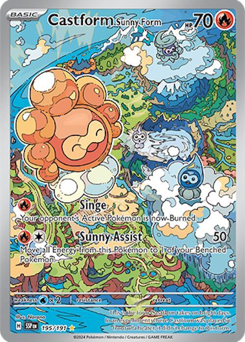 PKMN Singles  - Castform Sunny Form - 195/191