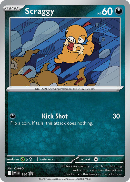 PKMN Singles  - Scraggy - 186 -  (SVP)