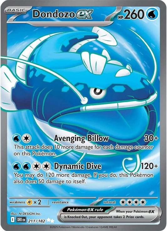 PKMN Singles   - Dondozo ex - 211/182