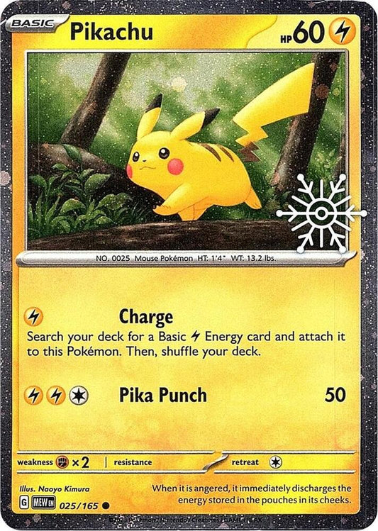 PKMN Singles  - Pikachu - 025/165 (Holiday Calendar)
