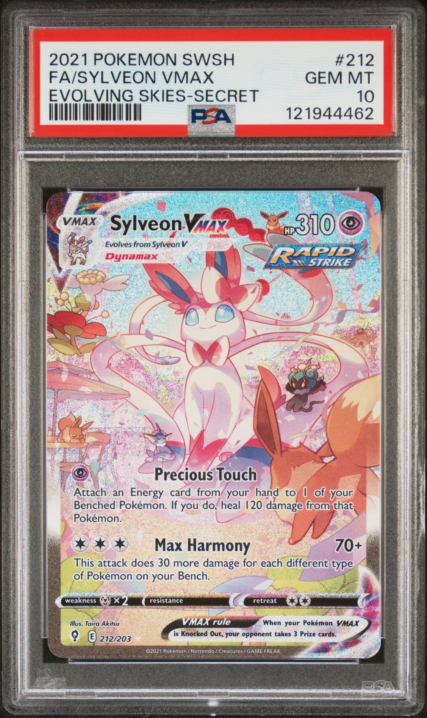 PSA 10 - Sylveon VMAX 212