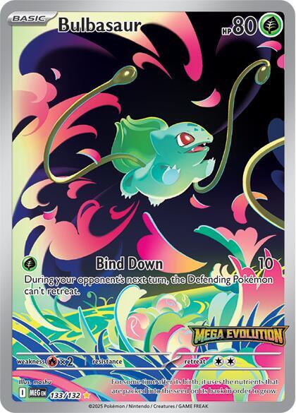 PKMN Singles  - Bulbasaur 133/132 (Mega Evolution Stamped)