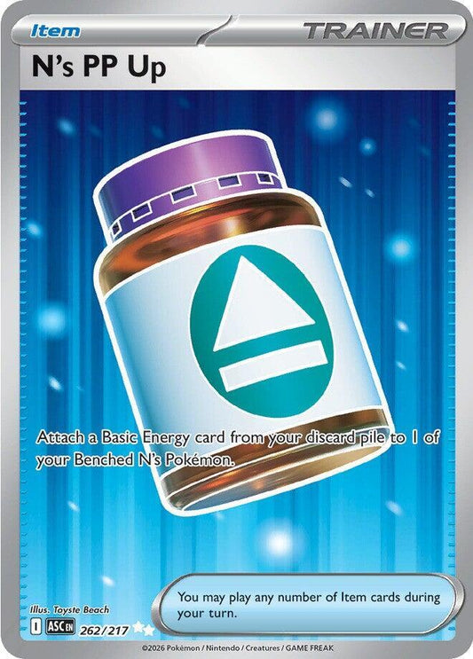 PKMN Singles  - N's PP Up - 262/217