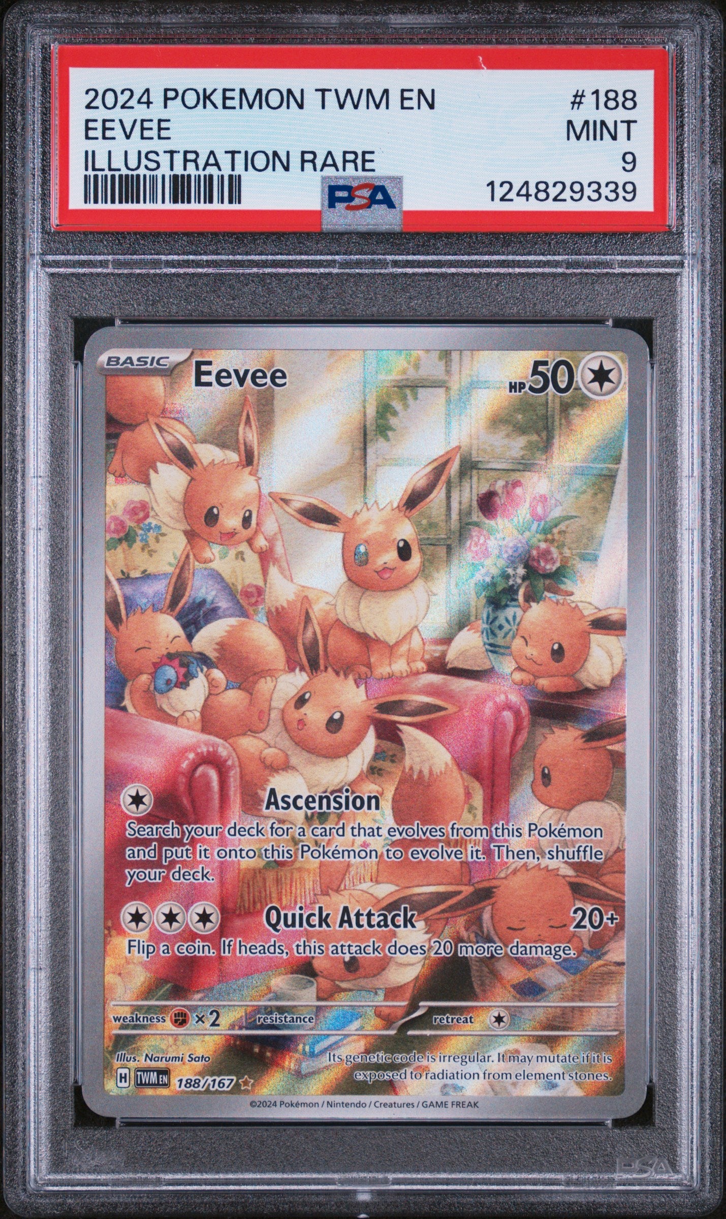 PSA 9 - Eevee 188
