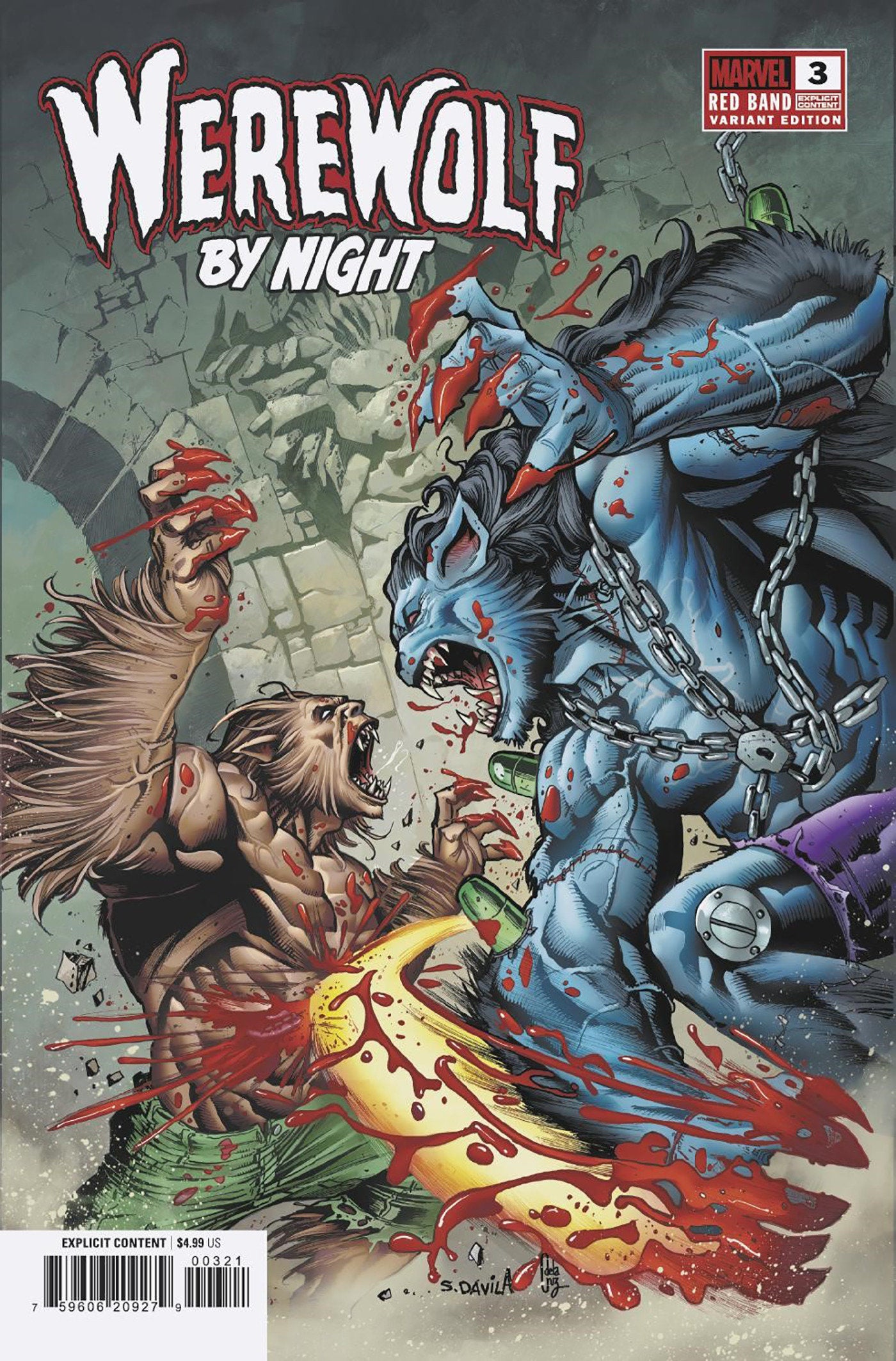 Werewolf By Night: Red Band #3 Sergio Davila Variant [Polybagged]