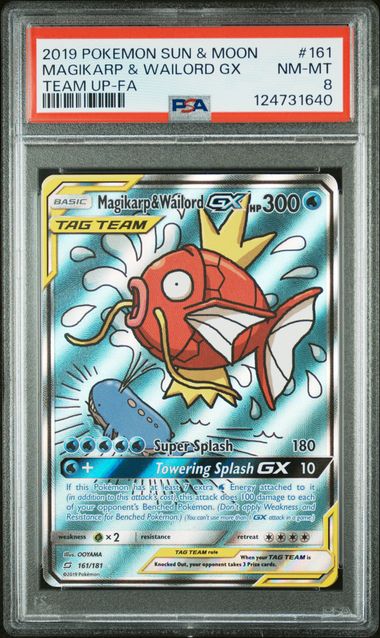 PSA 8 - Magikarp & Wailord GX - 161/181
