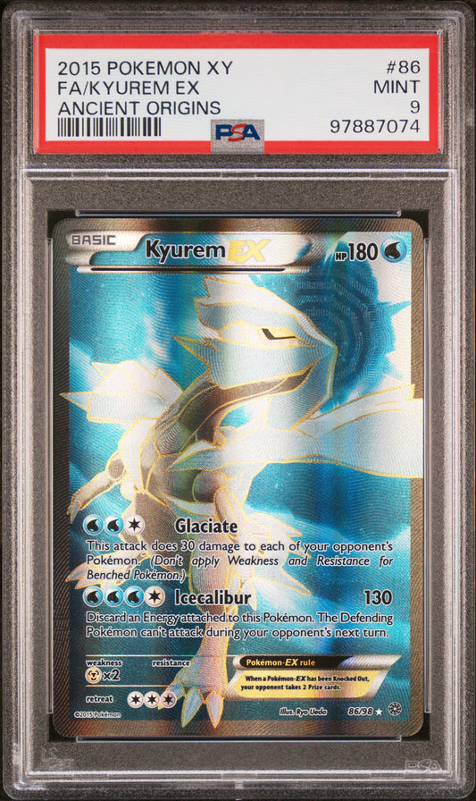 PSA 9 - Kyurem EX Full Art - 86/98